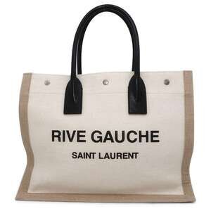 Saint Laurent Paris Tote Bag Rive Gauche Canvas Black